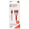 USB-kaabel 2GO 797150 1,5 m USB B USB C/Micro-USB B/Lightning punane
