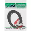 InLine helikaabel 2x RCA isane / emane 20m, 2 x RCA, Isane, 2 x RCA, Emane, 20 m, Must