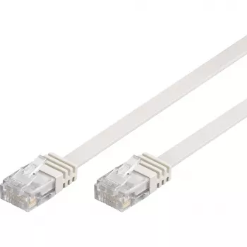 Wentronic Goobay CAT 5e lame patch-kaabel, U/UTP, valge, 15 m - CCA vase segu (93364)