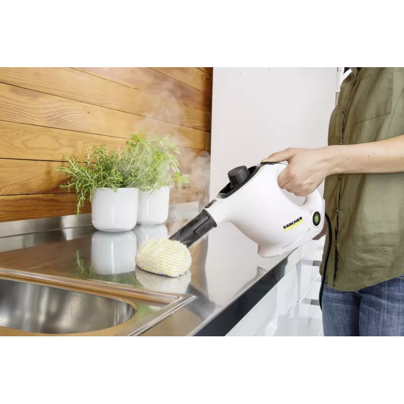 Kärcher SC 1 EasyFix Kaasaskantav aurupuhasti 1200 W Must, Valge