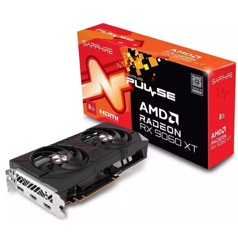 Graafikakaart Sapphire Radeon RX 9060 XT 8GB GDDR6, 128-bit, PCIe 5.0, 3320 MHz, 2x DP + HDMI