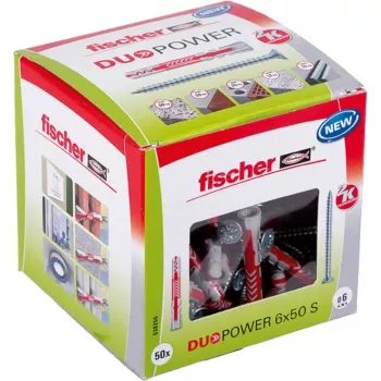 FISCHER TÜÜBEL DUOPOWER 6x50 S 50 tk. KOOS KRUVIDEGA