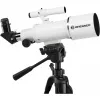 Bresser Optics CLASSIC 70/350 Refraktor 140x Must, Valge