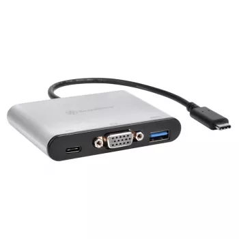 Väline videoadapter SILVERSTONE CH7517 USB-C -> VGA (Chrontel CH7517) välise kuvari ühendus