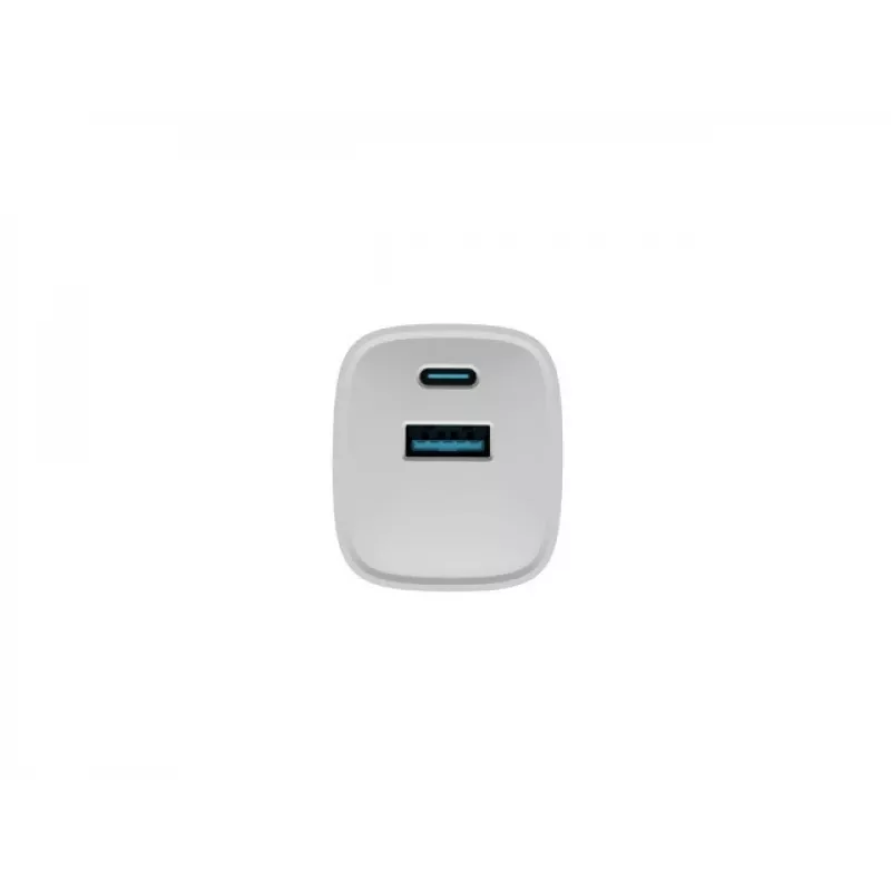 Juhtmega mobiilseadme laadija NATEC NUC-2140, 30W, USB-C PD 3.0 + USB-A, Samsung AFC, Valge
