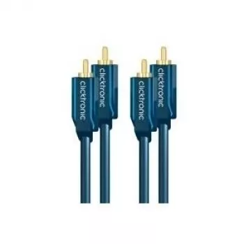 Stereo helikaabel (2x RCA-pistik/2x RCA-pistik) - 2,0 m RCA-koaksiaalkaabel võimsa stereoheli jaoks