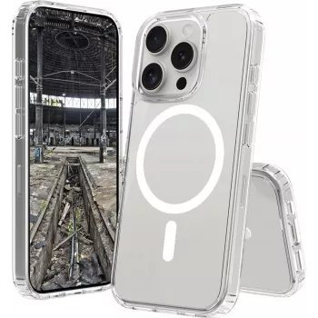 Ümbris JT BERLIN Pankow Clear MagSafe iPhone 16 Pro Max jaoks 17,5 cm läbipaistev