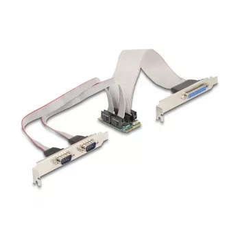 DeLOCK 95277 sisemine paralleel- RS-232 Mini PCI Express adapter roheline