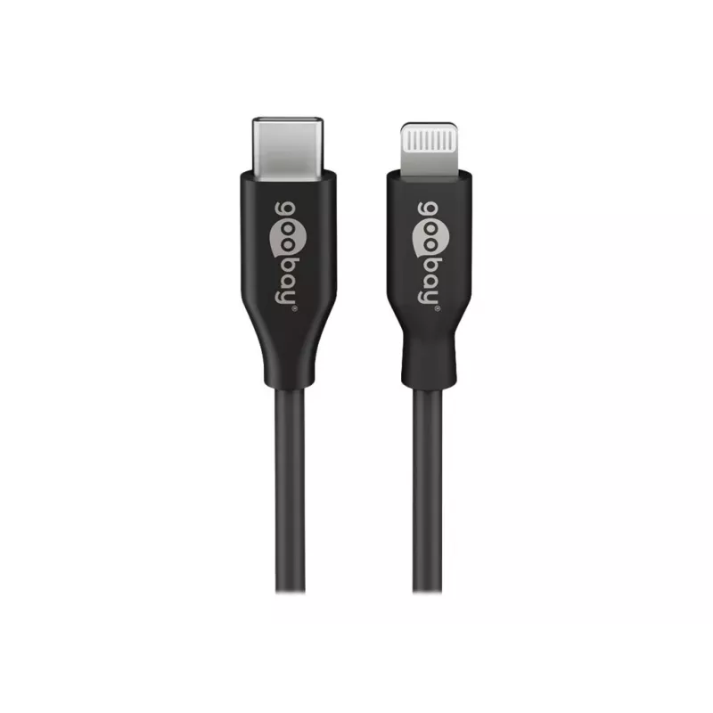 Goobay USB-C™ Lade- und Synchronisationskabel, 1 m, Schwarz - MFi-Kabel für Apple iPhone/iPad Schwarz (39445)