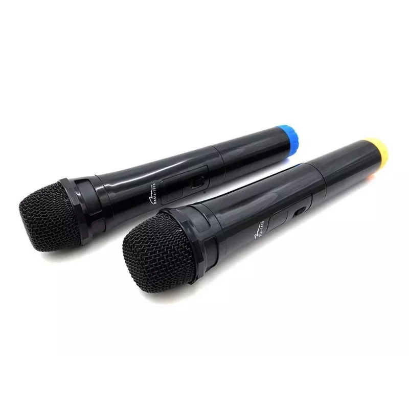 Karaokemikrofon MEDIA-TECH MT395 Accent Pro — juhtmega, must, sisse/välja lüliti, max kaugus 20 m, 2 tk pakendis