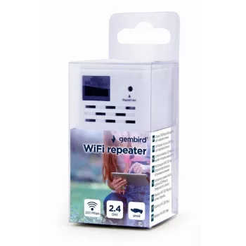 Võrgurepiiter Gembird WNP-RP300-03, 300 Mb/s, 2,4 GHz, 3 dBi sisemine antenn, 1x RJ-45