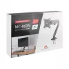 Maclean MC-860N monitorihoidja, gaasivedruga, 13-27, 8 kg, must