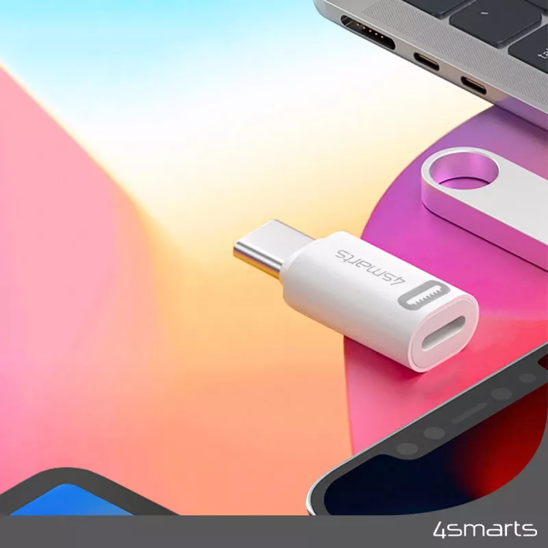 Kaablisoo muundur 4smarts 540711 Lightning USB-C valge