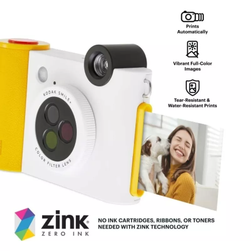 Kodak SMILE+ hetkeprinterkaamera, 2x3'', valge