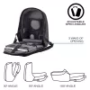 Seljakott XDDESIGN Bobby Hero Small, vargusevastane, 11,5 L, tahvelarvuti kuni 12,9 tolli, PET/vaht, must