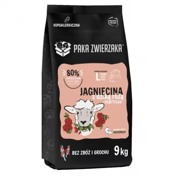 PAKA ZWIERZAKA Puppy Lamb with wild rose L - kuiv koeratoit - 9kg