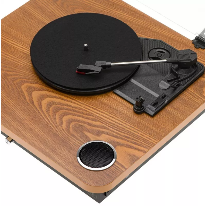 Analoog-vööajamiga plaadimängija Adler AD 1914, USB-pesa, keraamiline alustaldrik, DC-mootor, 33 1/3 p/min, Bluetooth 5.4, RCA-väljundid, sisseehitatud kõlarid