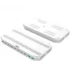 Laadimisjaam Unitek Y-2190A — 10× USB-porti (8×USB2.0 + 2×USB3.2 Gen1), juhtmevaba laadimine, 96W kokku