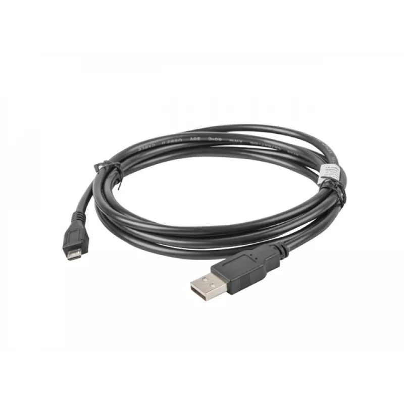 USB 2.0 kaabel LANBERG CA-USBM-10CC-0018-BK, Micro-USB B USB A-le, 1,8 m, must