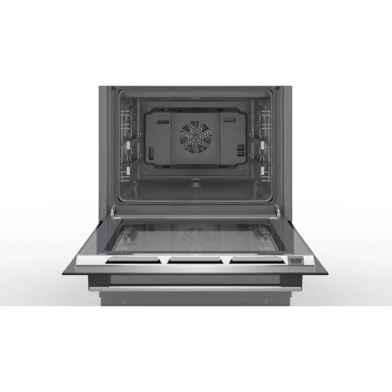 Bosch pliit HLS79Y351U Series 6, pliidiplaadi tüüp: induktsioon, ahju tüüp: elektriline, roostevaba teras, laius 60 cm, grillimine, LCD, 63 L, sügavus 60 cm