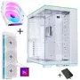 Lian Li O11 Dynamic EVO RGB PC-Enclosure Bundle HydroShift II LCD-S 360TL AiO + 3x UNI FAN SL-INF 120 Reverse Blade Fan - Valge