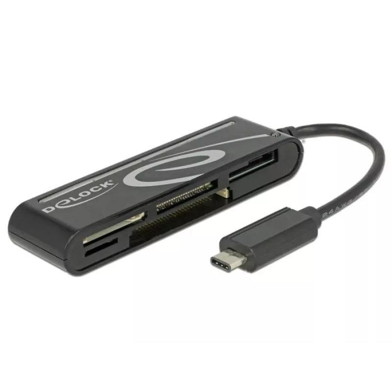 DeLOCK USB2.0 kaardilugeja USB Type-C isane 5 pesaga - kaardilugeja - kõik-ühes (mitme formaadiga) - USB-C (91739)