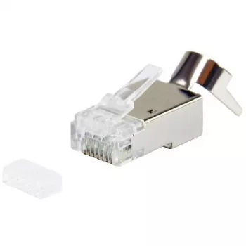 Varjestatud RJ45-pistik EQUIP Cat 8.1, isane, hõbedane, 50 tk, 11,7×22,5 mm, 3,7 g