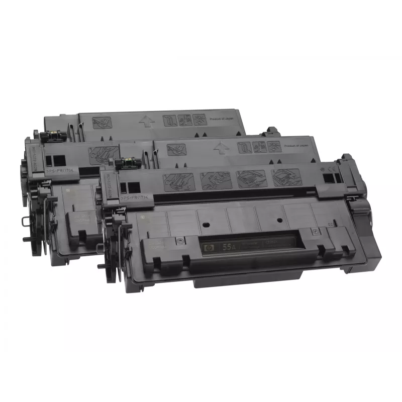 HP 55X 2-pack suure tootlikkusega must originaal LaserJet toonerikassetid