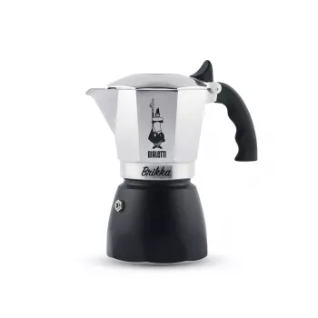 Moka pot Bialetti Brikka 0,17 L — pliidil kasutatav espressomasin, 4 tassi, alumiinium, mitte-induktsioon