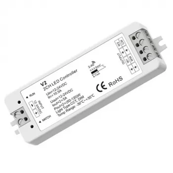 V2 kontrolleri vastuvõtja 12-24V, 2x5A