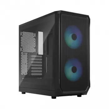 Fractal Design Focus 2 RGB karastatud klaasiga keskmine torn ATX arvutikorpus - must