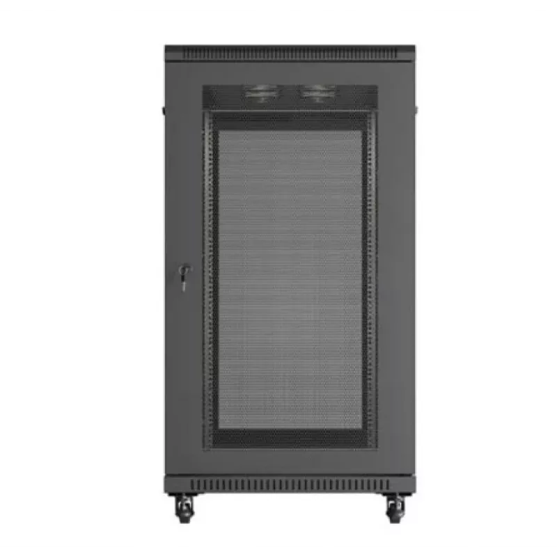 19-tolline rack-kapp LANBERG FF01-6222-23B 22U 600x1200 mm must perforeeritud ustega