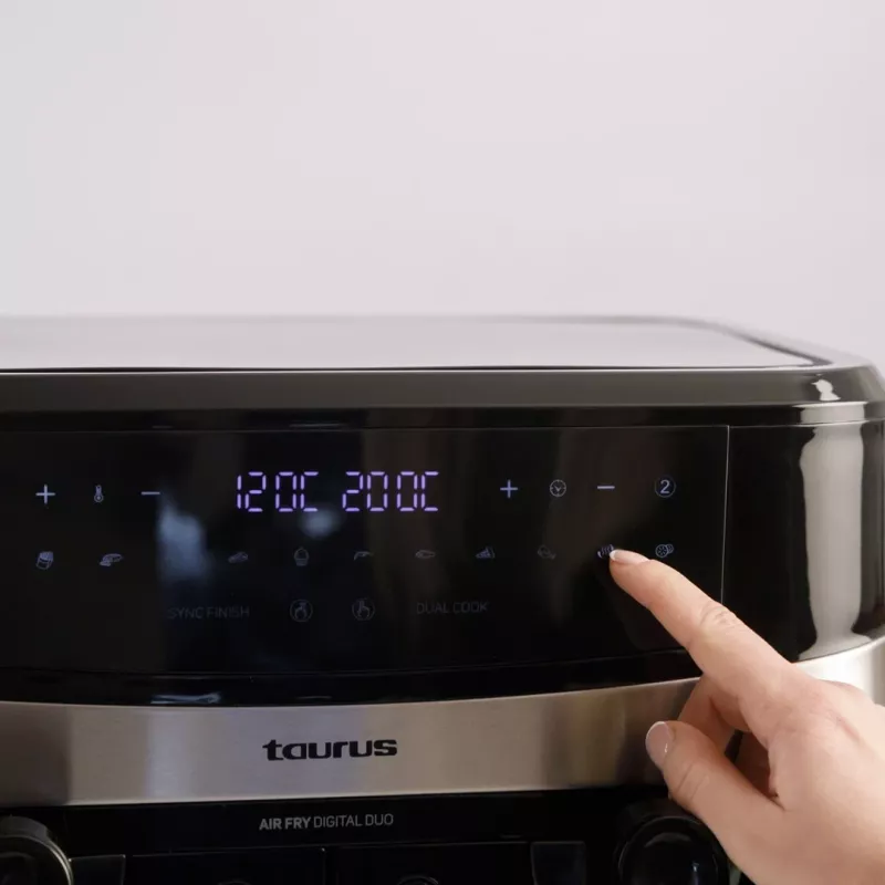 Taurus Air Fry Digital Duo Double 9 L 2200 W kuumaõhufritüür Must