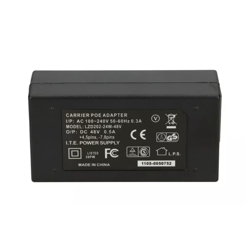 Extralink POE toiteplokk POE-48-24W, 48V, 0.5A, 24W, kaabel kaasas