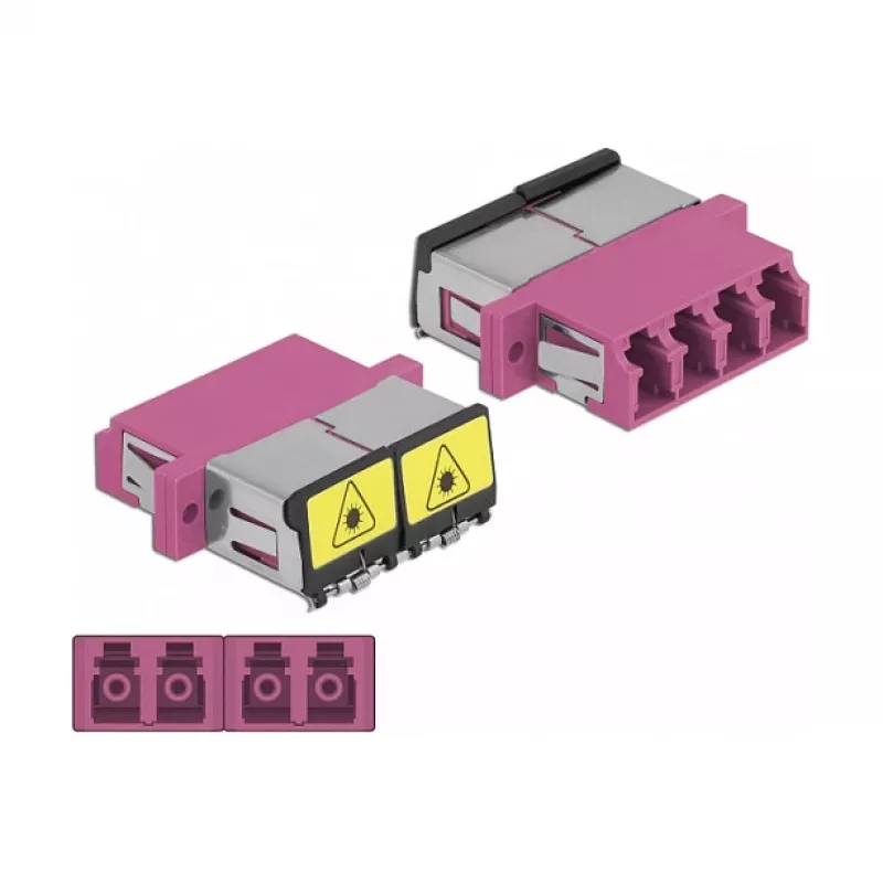 Optiline kiudühendusadapter DeLOCK 86906 LC Quad emane – LC Quad emane, mitmerežiimiline, violetne