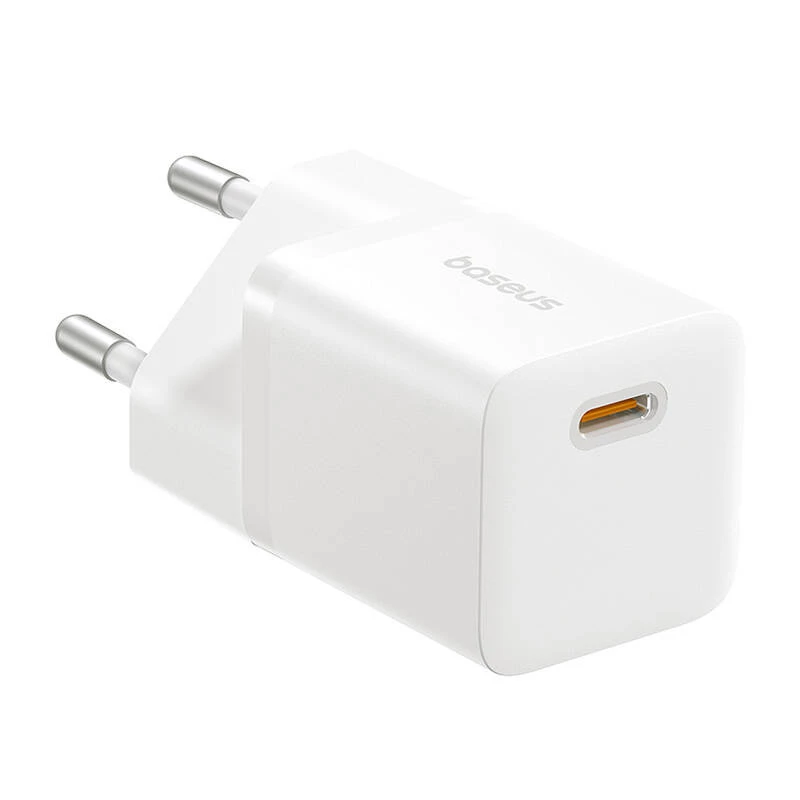 Baseus P10110909213-00 USB-C GaN5 mini 25W mains charger Valge