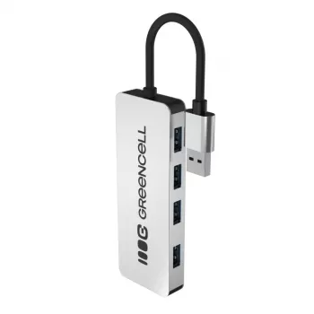 USB-jaotur roheline Cell HUB-GC-A4A — 4-pordiline USB-A 3.0 jaotur