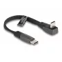 DeLOCK USB 2.0 lame lintkaabel USB USB-C isane USB USB-C isasele nurga all PD 3.0 60 W 14 cm must
