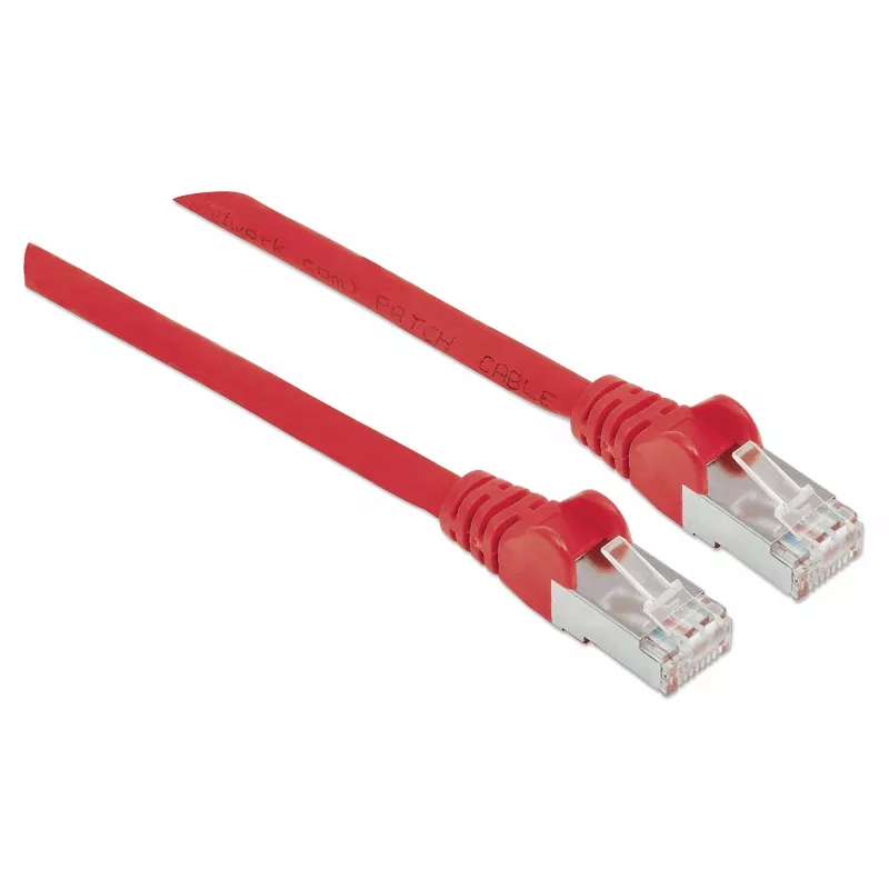 Intellinet võrguparanduskaabel, Cat6, 0,5 m, punane, vask, S/FTP, LSOH / LSZH, PVC, RJ45, kullatud kontaktid, tõmbevabastusega, saapaga, eluaegne garantii