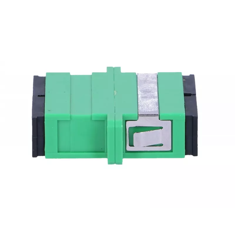 Extralink SC/APC Duplex Adapter, Single-mode, roheline