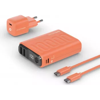 RealPower PB-10000 liitiumpolümeer (LiPo) 10000 mAh oranž (390660)