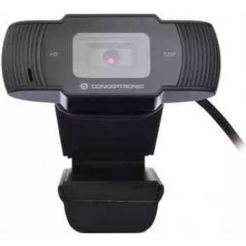 Conceptronic AMDIS 720P HD veebikaamera mikrofoniga, 1280 x 720 pikslit, 30 kaadrit/s, 1280x720@30 kaadrit/s, 1920x1080@30 kaadrit/s, 5 V, USB 2.0, must