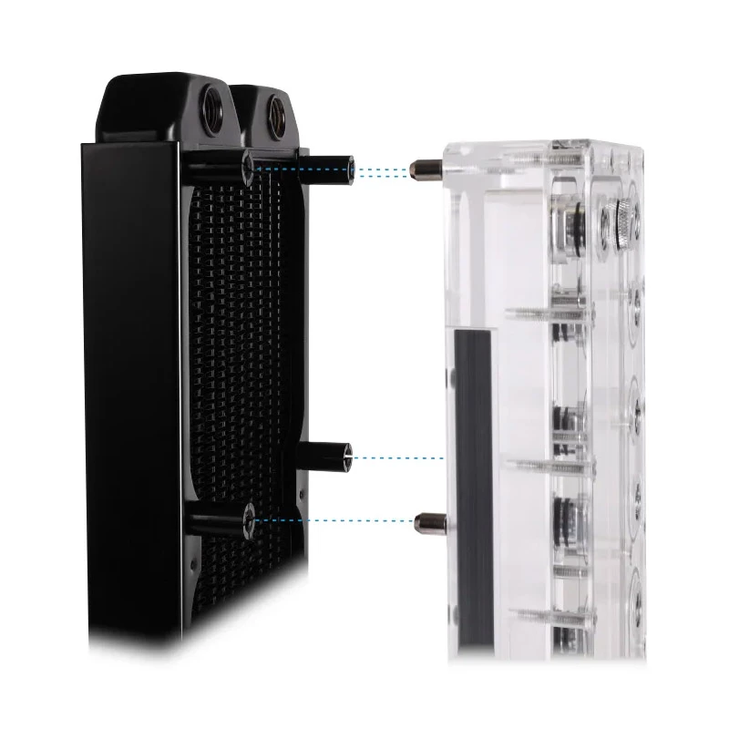 Kinnituskomplekt Alphacool 15724 must roostevaba teras 17 mm kõrgus