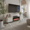 TV-kapp Cama Meble Volare 200 x 39 x 49 cm kašmiir elektrilise kaminaga