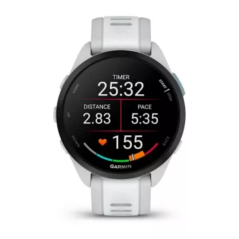 Nutikell GARMIN Forerunner 165 Music — GPS, 1,2-tolline AMOLED, 43 mm korpus, 11-päevane aku, 5 ATM, 4 GB, hall