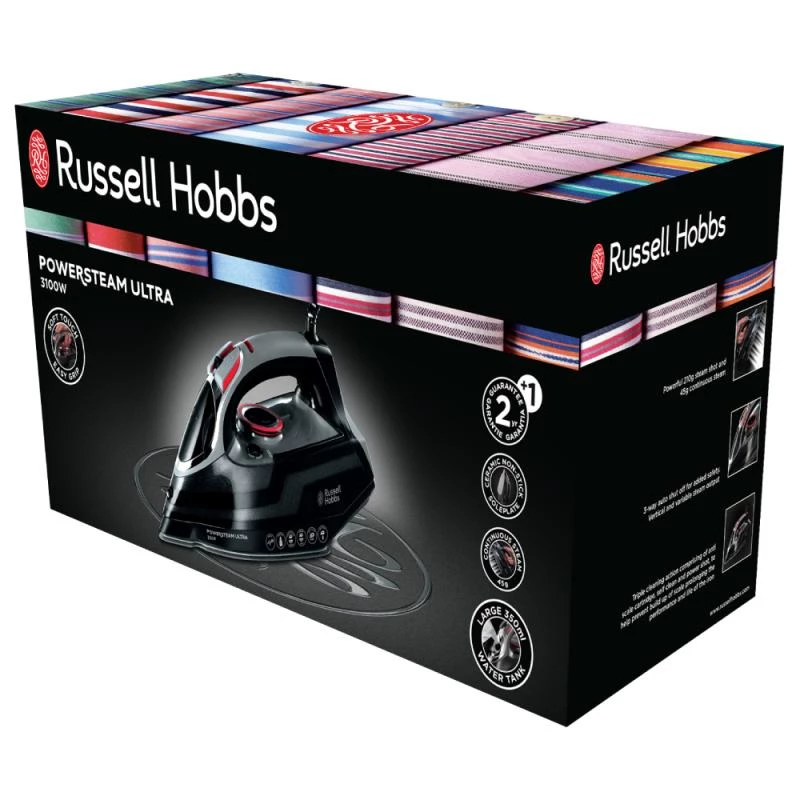 Russell Hobbs 20630-56 triikraud kuiv- ja aurutriikraud keraamiline tald 3100 W must, hall