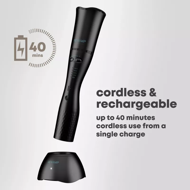 Juhtmevaba Curler Revamp CL-2500-EU2 Progloss Liberate — laetav juhtmevaba lokirull, kaasaskantav kujundusseade