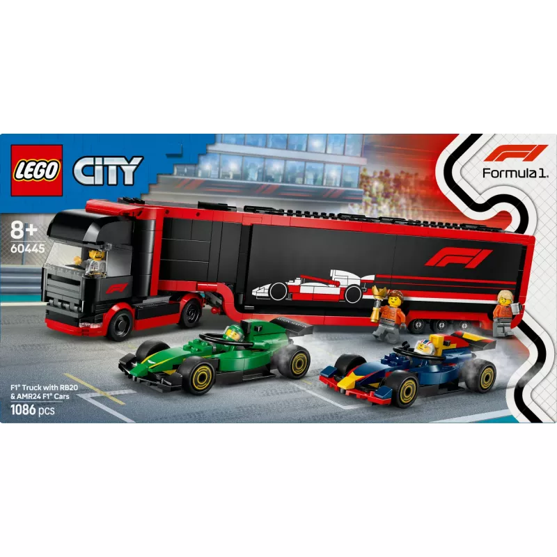 LEGO CITY 60445 F1 - Veok koos RB20 ja AMR24 F1 autodega