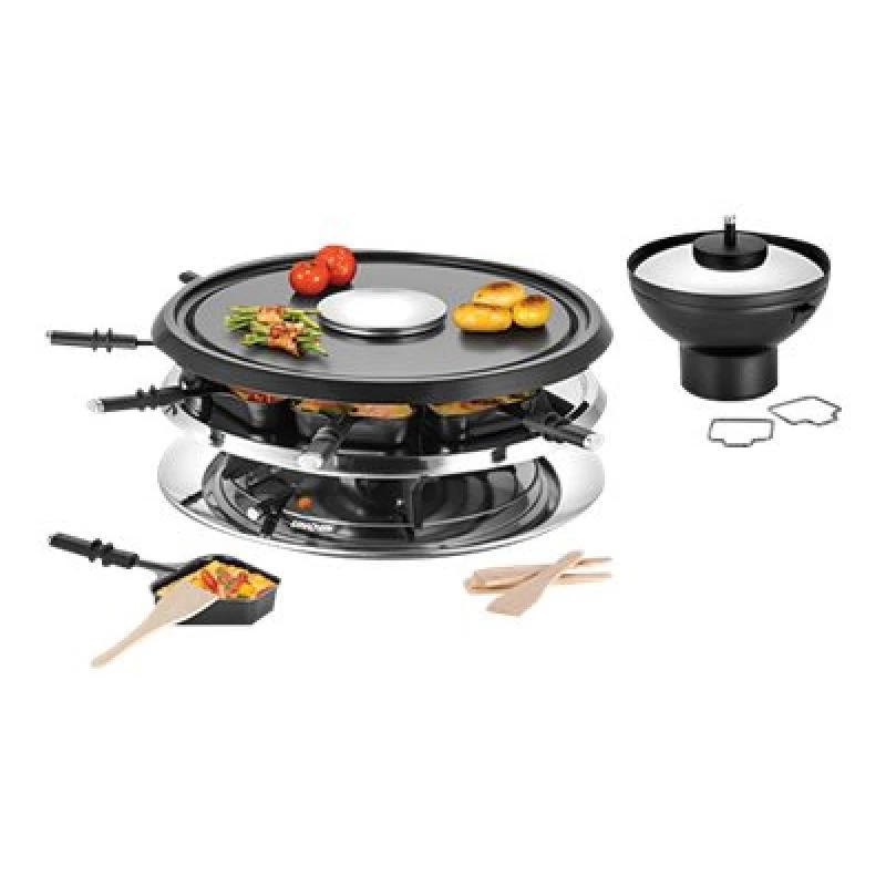 Unold 48726 raclette grill 8 inimesele 1300 W Must, roostevaba teras