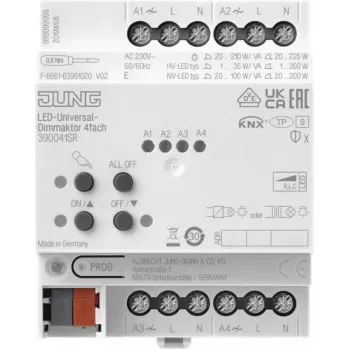 Jung KNX Universal-Dimmaktor LED, 4fach, 4 TE 39004 1S R (390041SR)